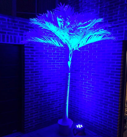 LED palmboom PVC wit