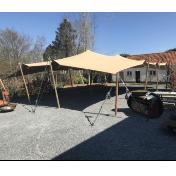 Stretchtent zandkleur 7.5 x 15M