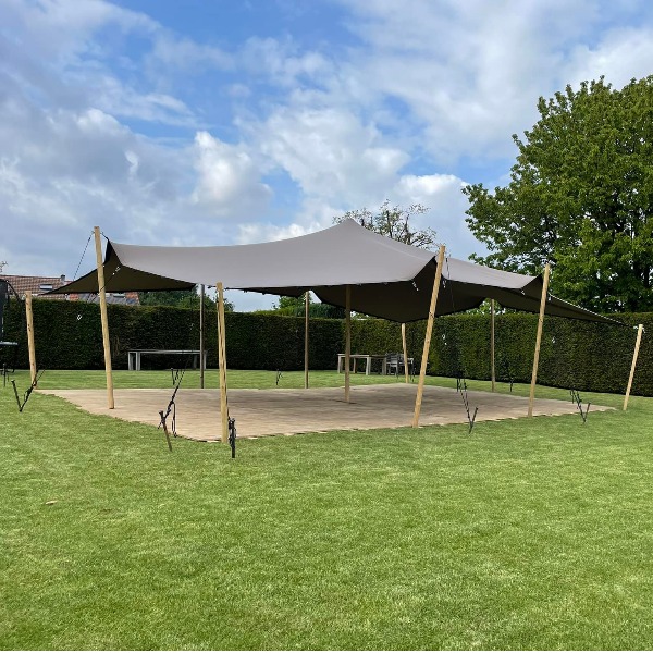 Stretchtent taupe 7.5 x 10M