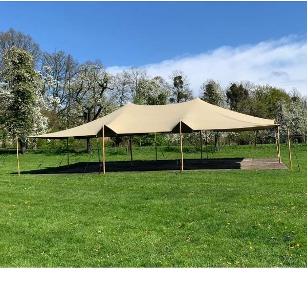 Stretchtent zandkleur 9 x 12M