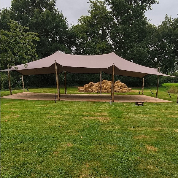 Stretchtent taupe 7.5 x 13M